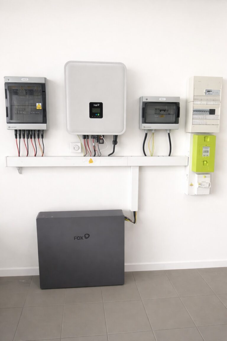 installation photovoltaïque avec batterie de stockage et onduleur intelligent