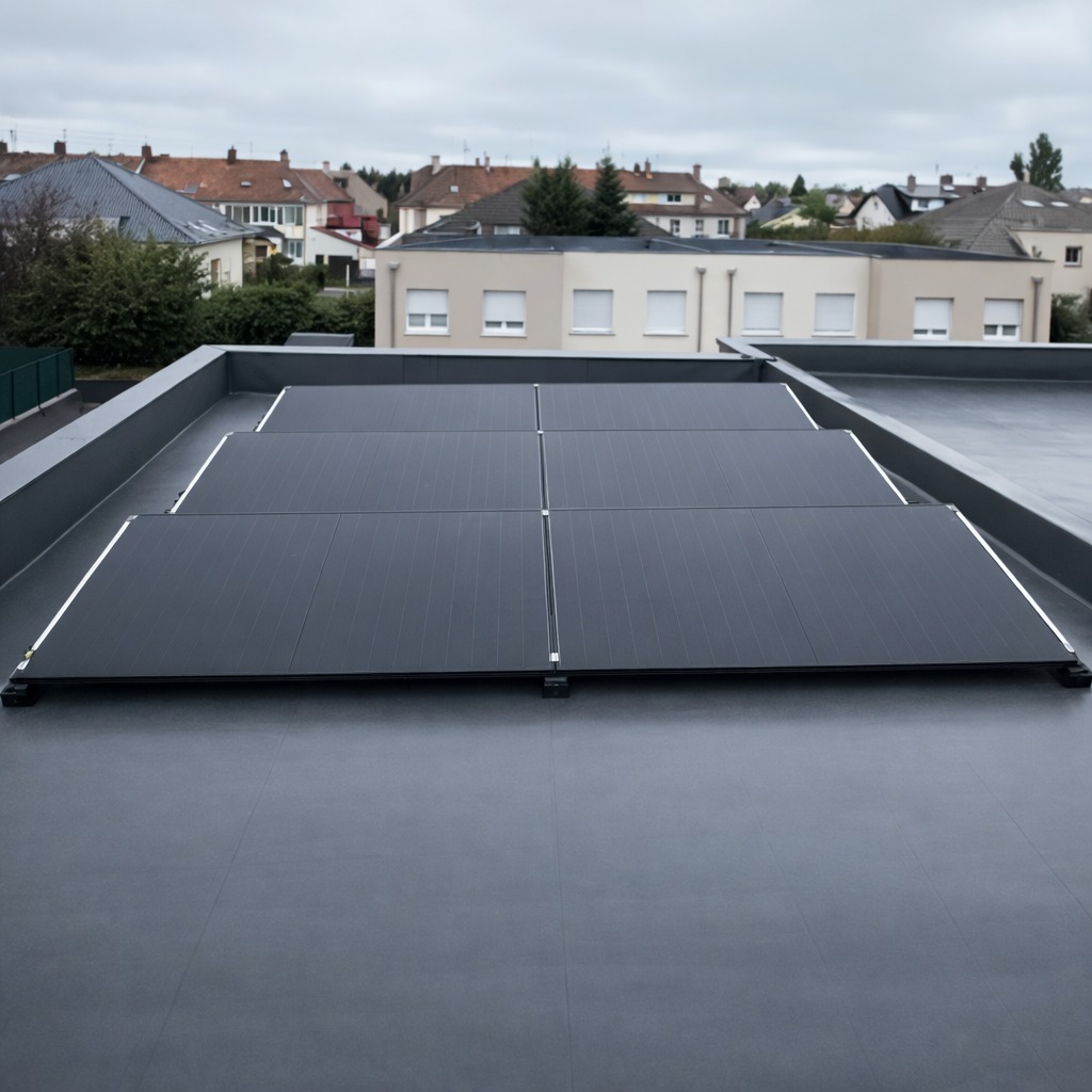 pose de panneaux photovoltaïques sur toit plat – solution solaire performante