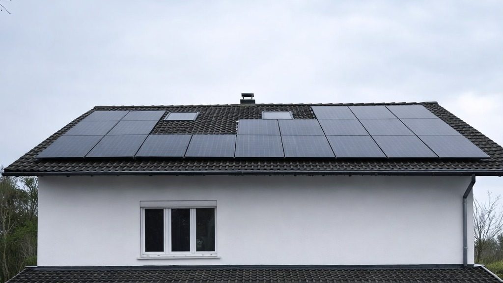 Maison individuelle équipée de panneaux solaires en Alsace