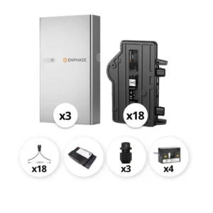 ENPHASE - Pack Triphasé micro-onduleurs 9 kVA + 3 Batteries - 15 kWh